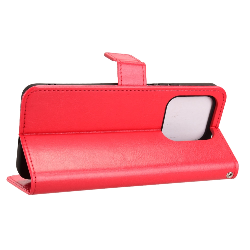 Őrült könyvtáska a Honor 400 Smart 5G/4G/Honor X7d-hez - piros színű