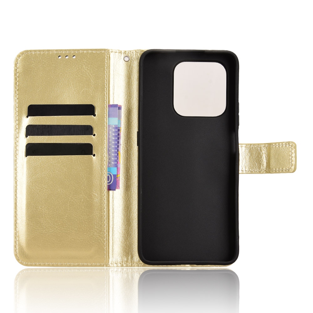 Őrült könyvtáska Honor 400 Smart 5G/4G/Honor X7d - arany színű