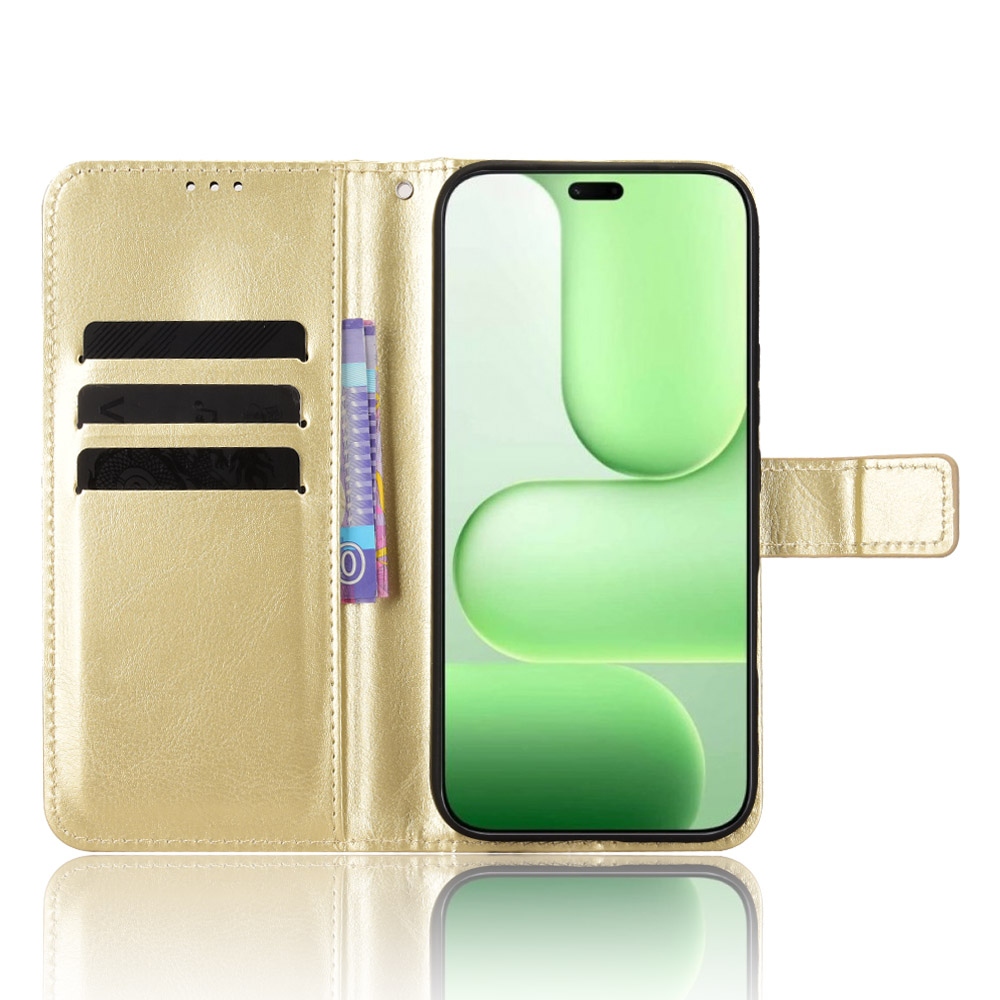 Őrült könyv tok a Honor 600 Lite 5G-hez - arany színben