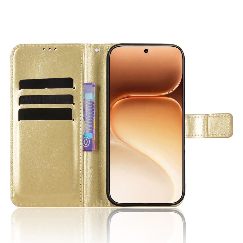 Őrült könyv tok a Honor 600 Pro 5G/Honor 600 5G számára - arany színben