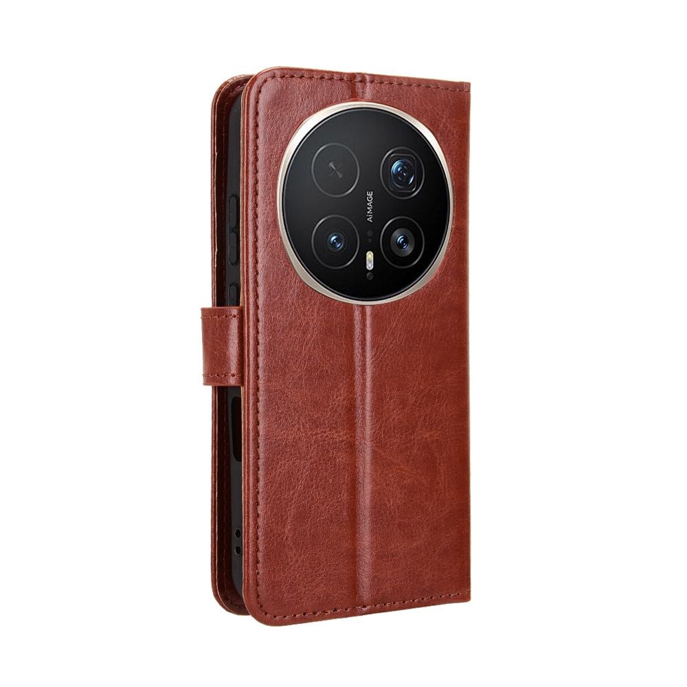 Őrült könyv tok a Honor Magic 8 Pro 5G számára - barna színű