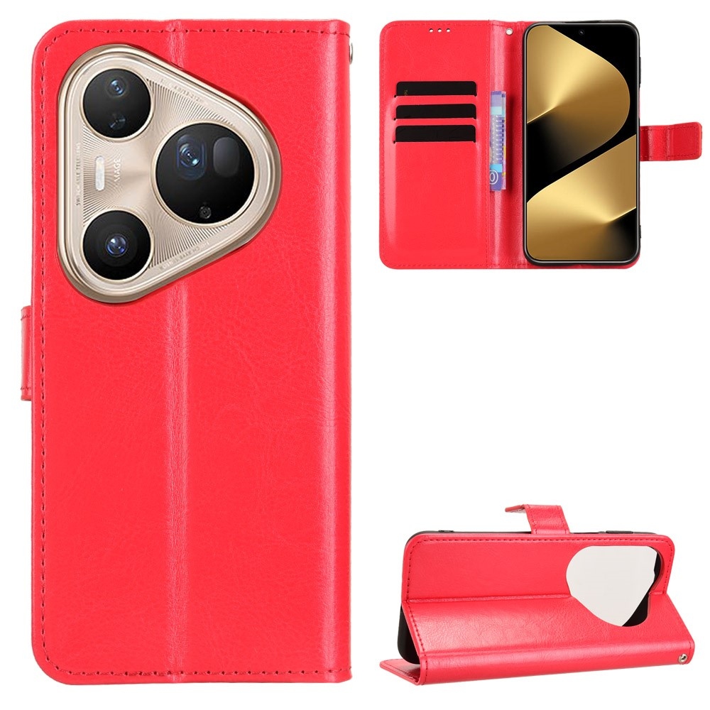 Őrült könyvtáska a Huawei Pura 80 Ultra számára - piros