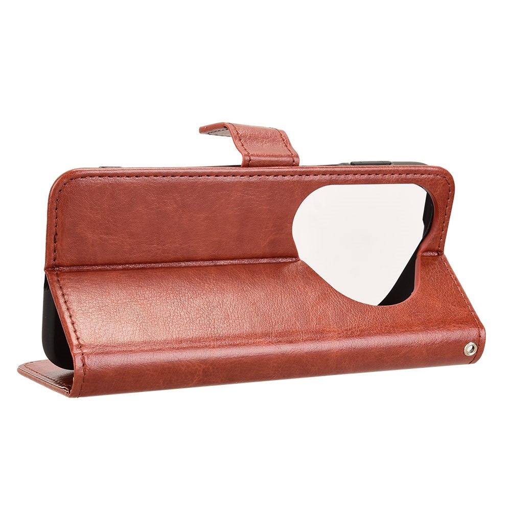 Őrült könyvtáska a Huawei Pura 80 Ultra számára - barna