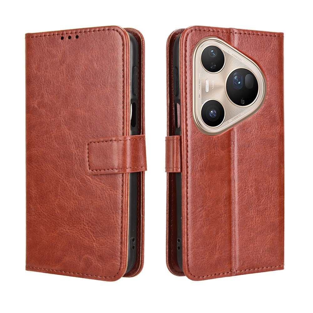 Őrült könyvtáska a Huawei Pura 80 Ultra számára - barna