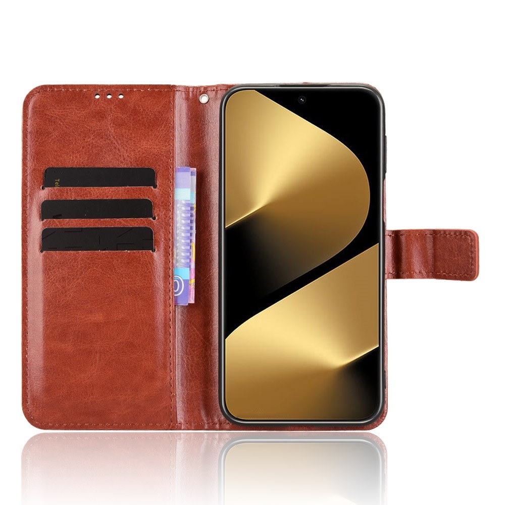 Őrült könyvtáska a Huawei Pura 80 Ultra számára - barna