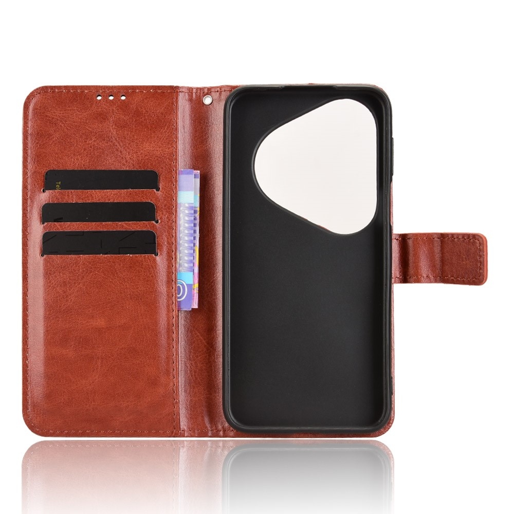 Őrült könyvtáska a Huawei Pura 80 Ultra számára - barna