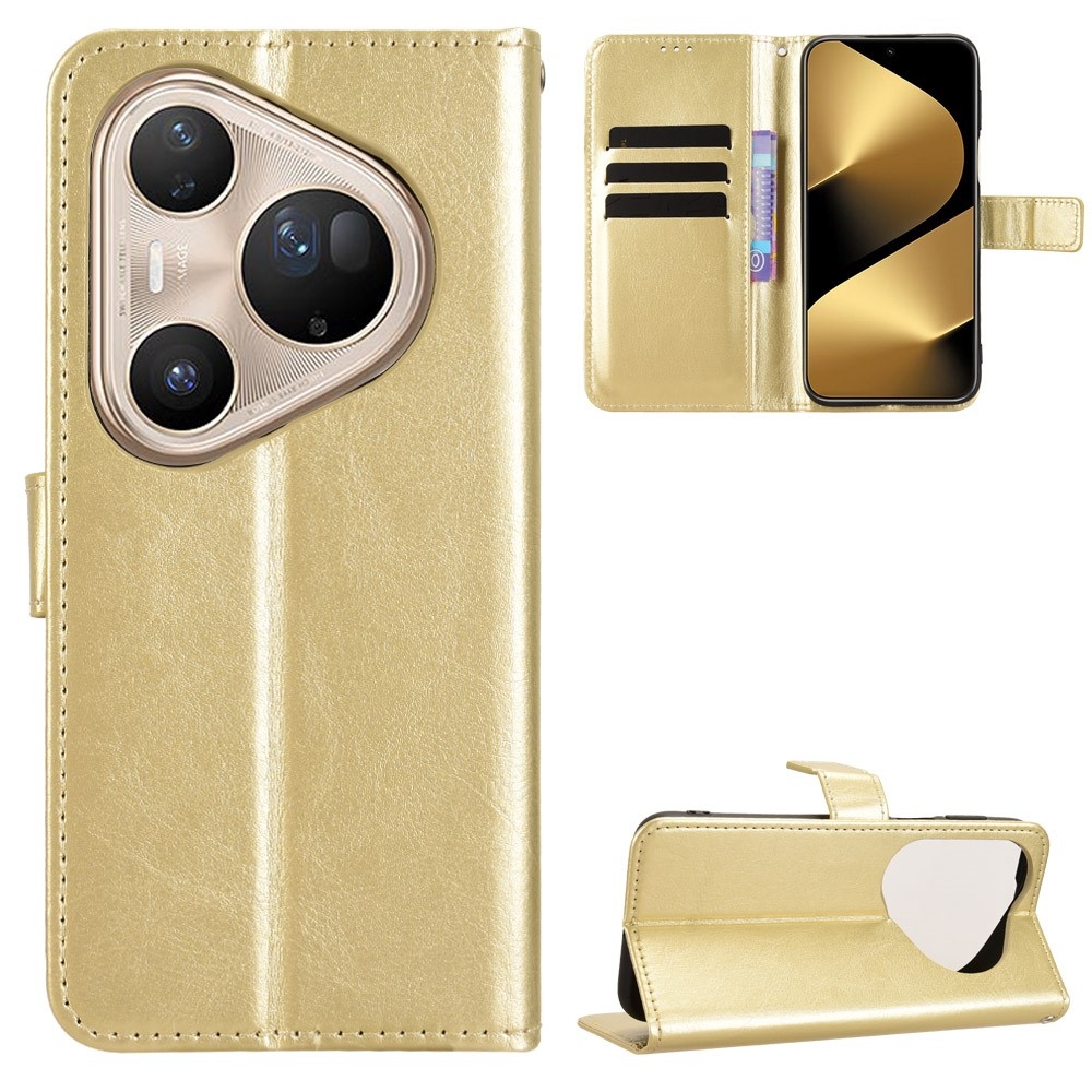 Őrült könyvtáska a Huawei Pura 80 Ultra számára - arany színben