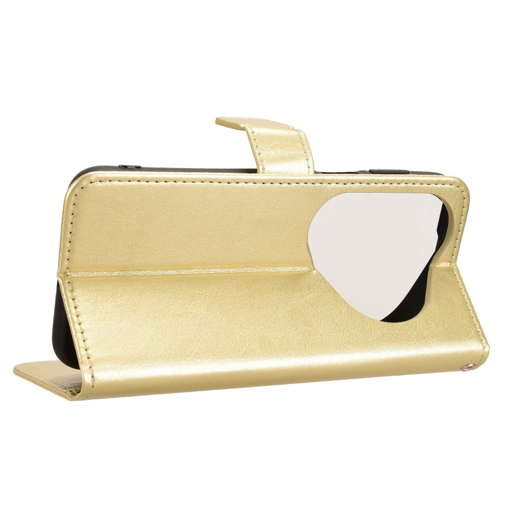 Őrült könyvtáska a Huawei Pura 80 Ultra számára - arany színben