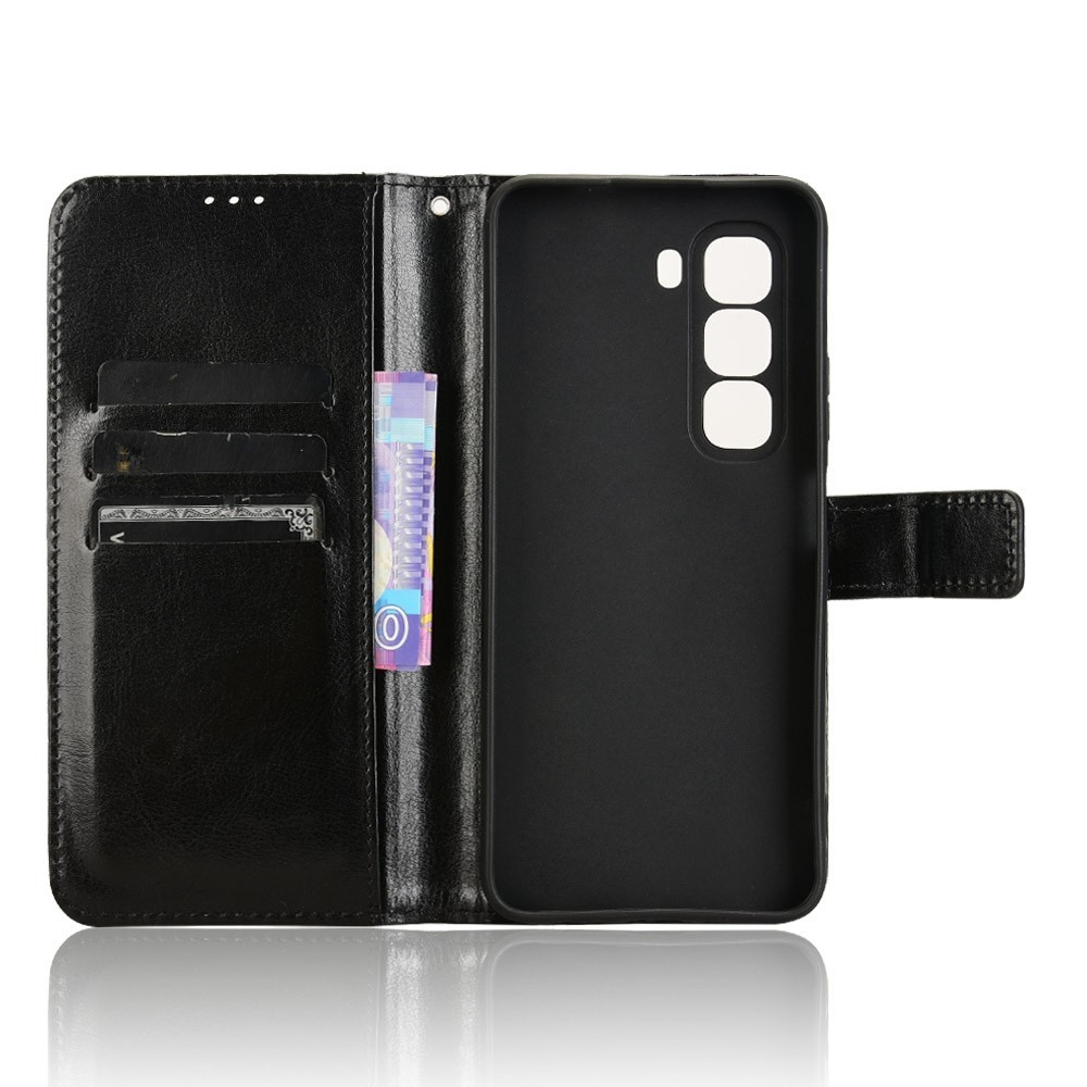Őrült könyv tok Infinix Hot 50 Pro-hoz - fekete