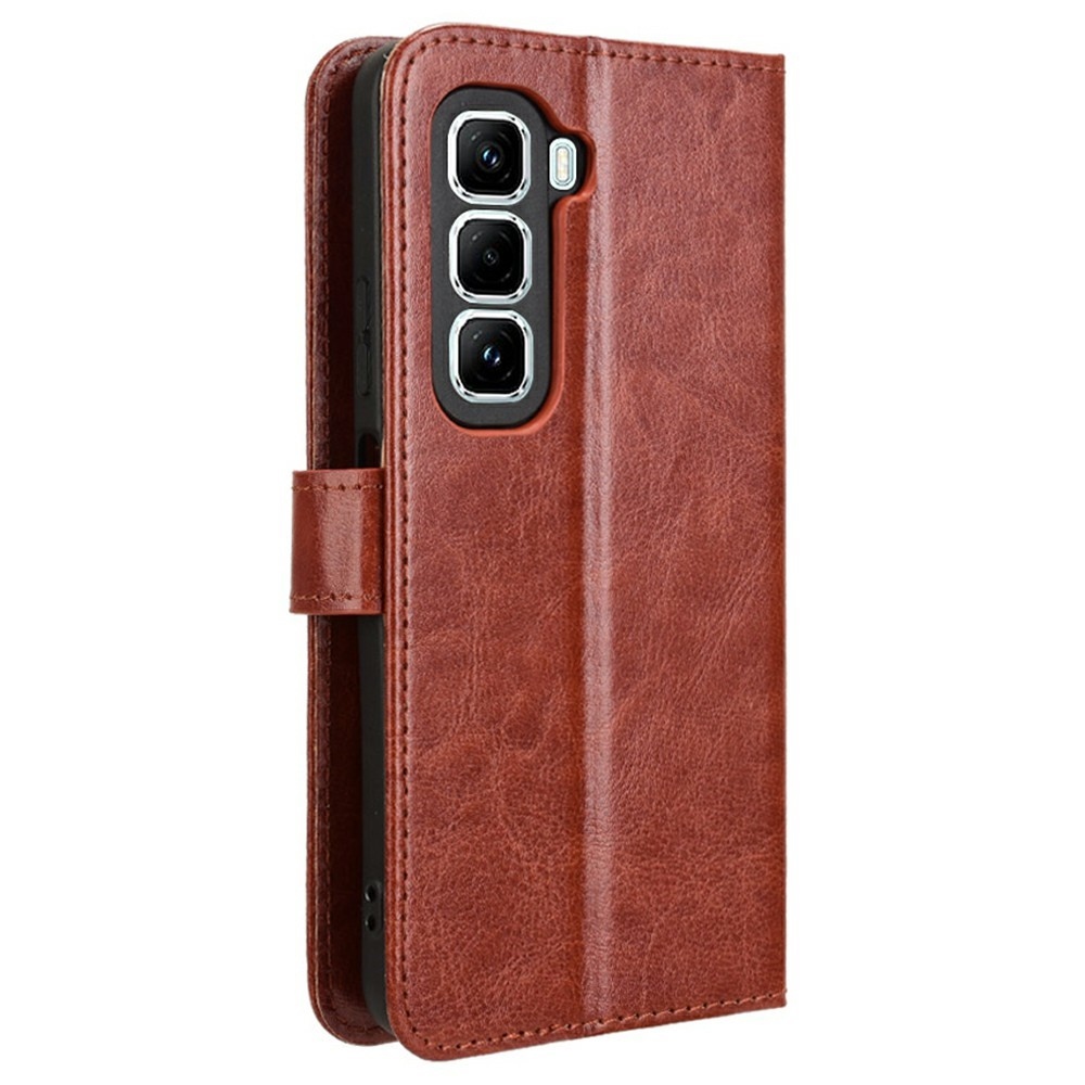 Őrült könyvtáska Infinix Hot 50 Pro-hoz - barna