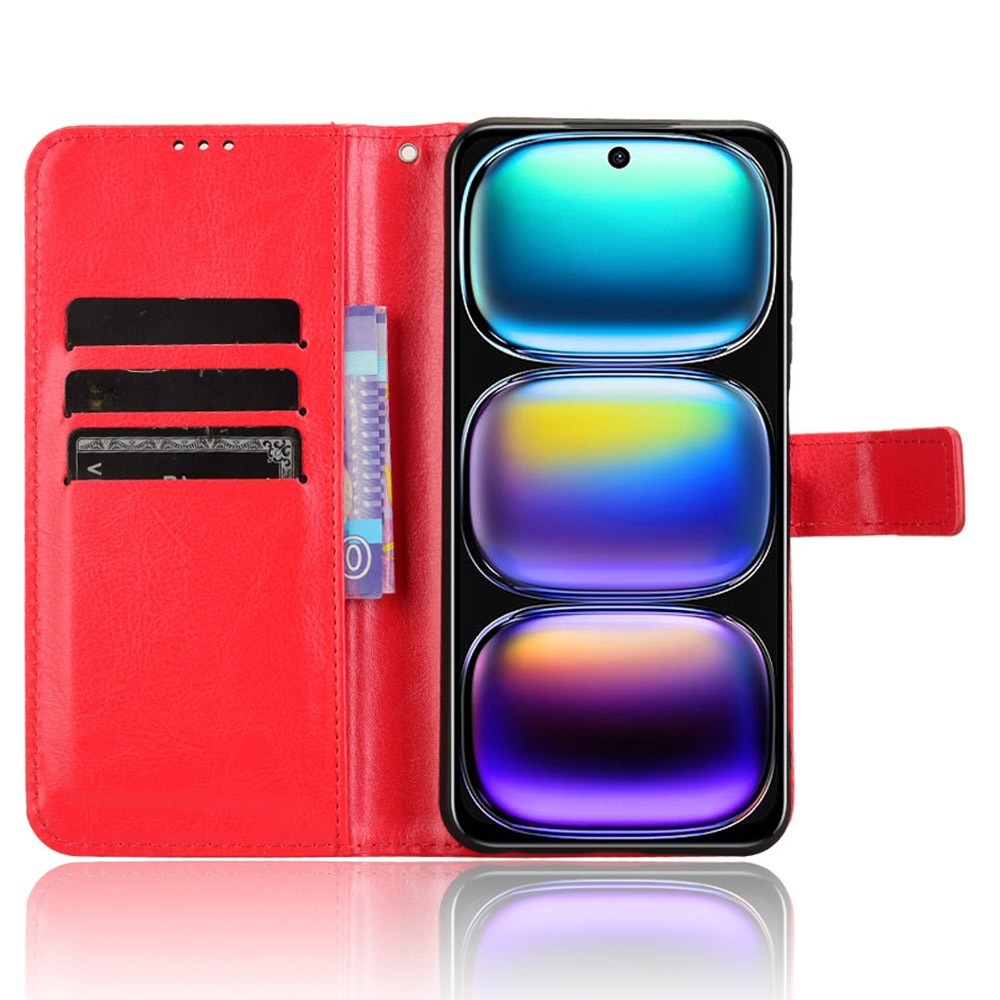 Őrült könyvtáska Infinix Hot 50i/Smart 9-hez - piros