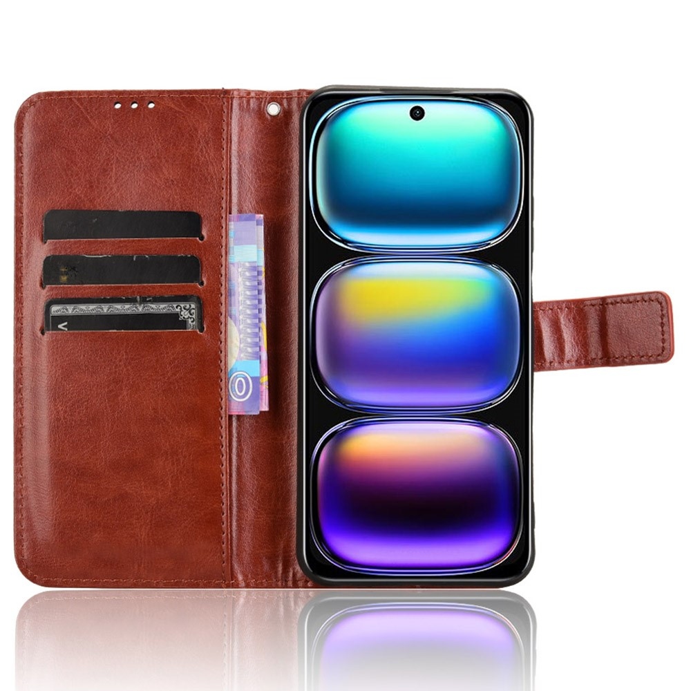 Őrült könyvtáska Infinix Hot 50i/Smart 9 - barna színben