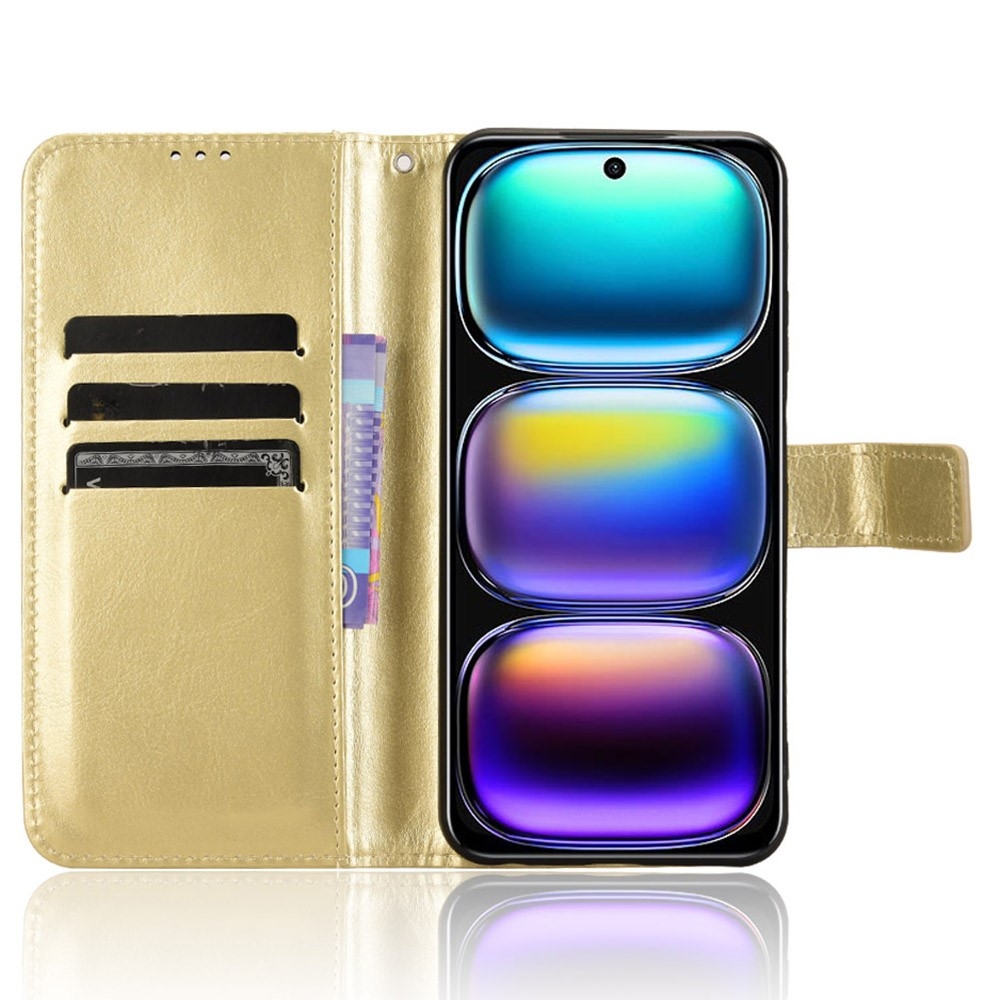 Őrült könyv tok Infinix Hot 50i/Smart 9 - arany színű