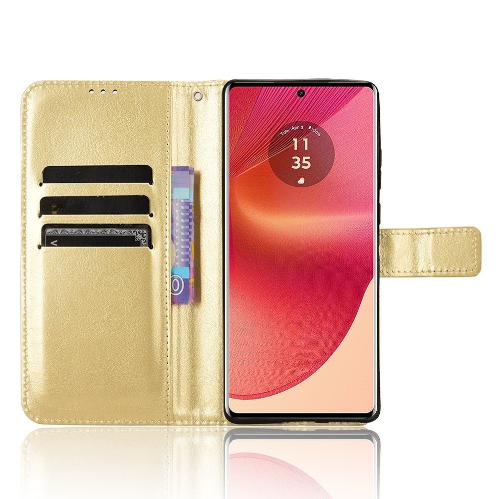 Őrült könyvtáska a Motorola Edge 50 Fusion 5G készülékhez - arany színben