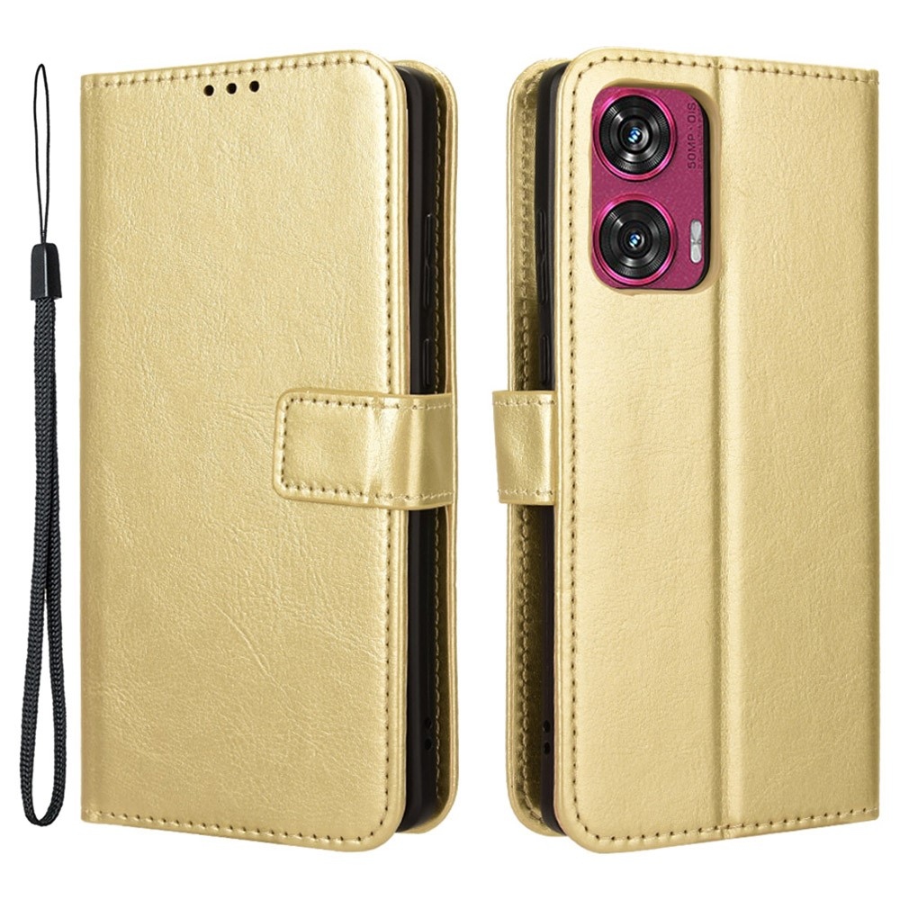 Őrült könyvtáska a Motorola Edge 50 Fusion 5G készülékhez - arany színben