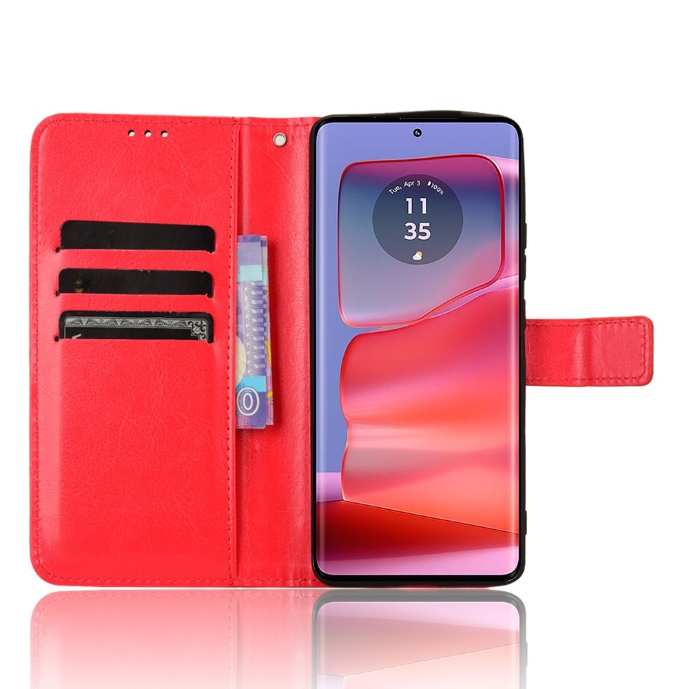 Őrült könyvtáska a Motorola Edge 50 Pro 5G készülékhez - piros