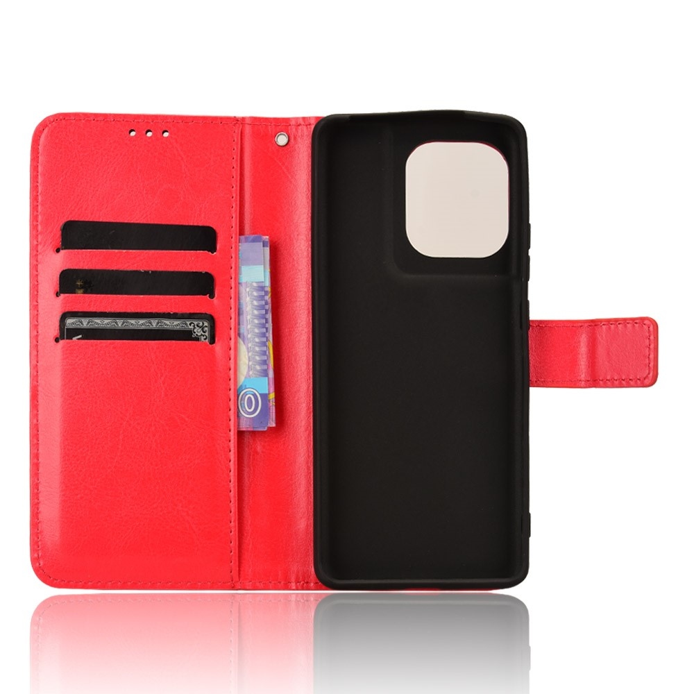 Őrült könyvtáska a Motorola Edge 50 Pro 5G készülékhez - piros