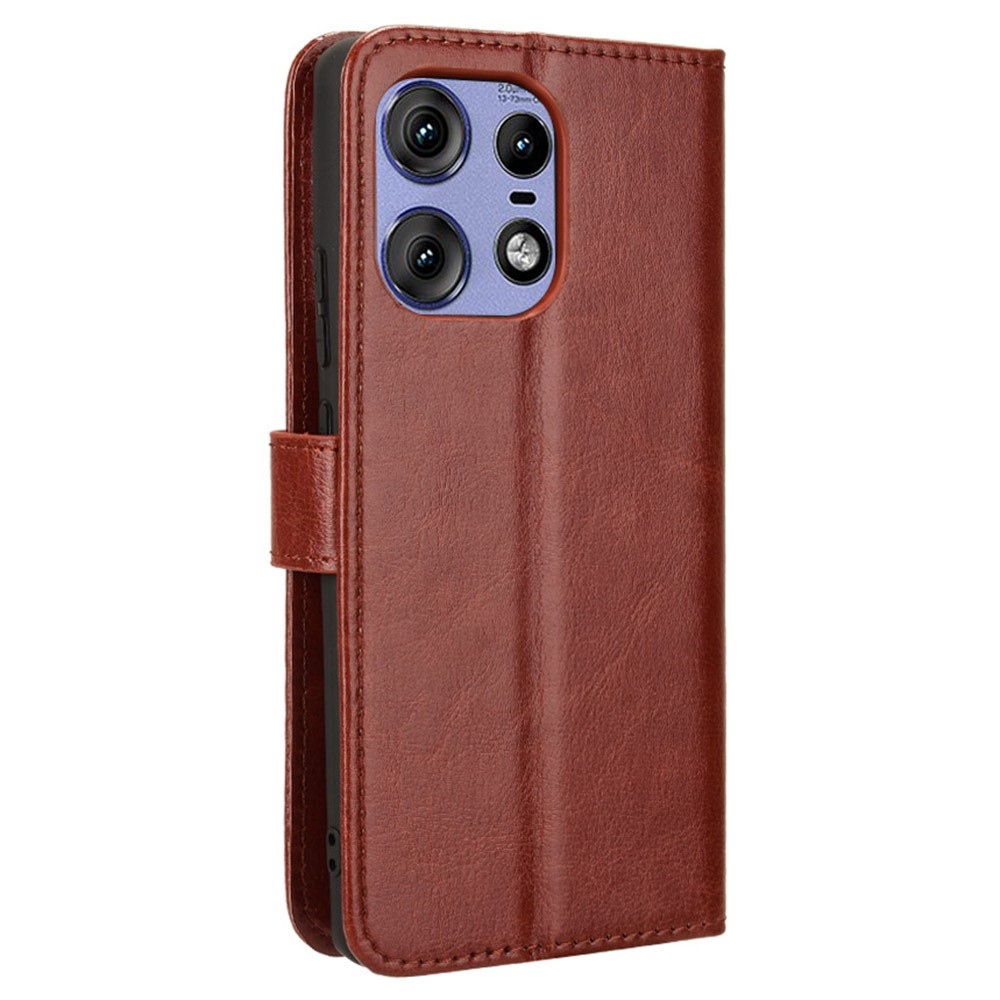 Őrült könyvtáska a Motorola Edge 50 Pro 5G készülékhez - barna színű