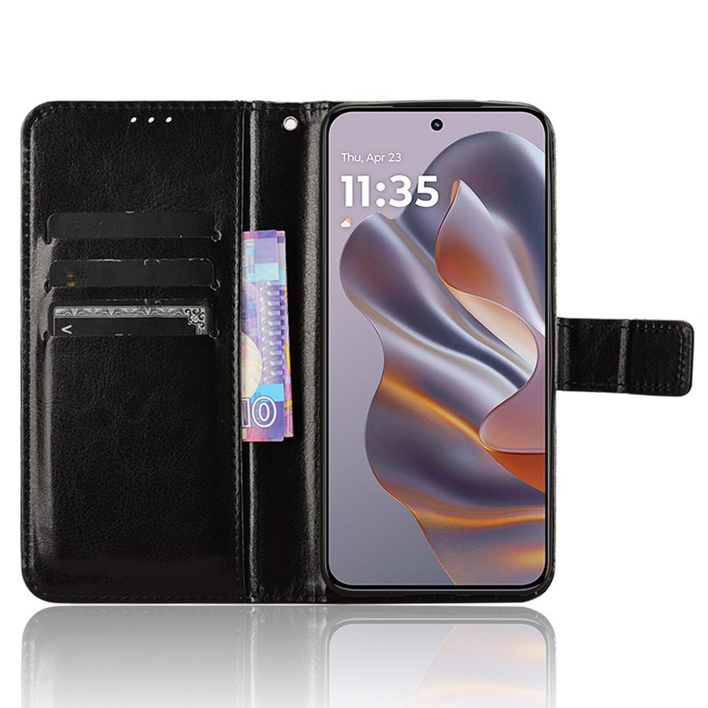 Őrült könyvtáska a Motorola Edge 60 Neo 5G/50 Neo 5G készülékhez - fekete