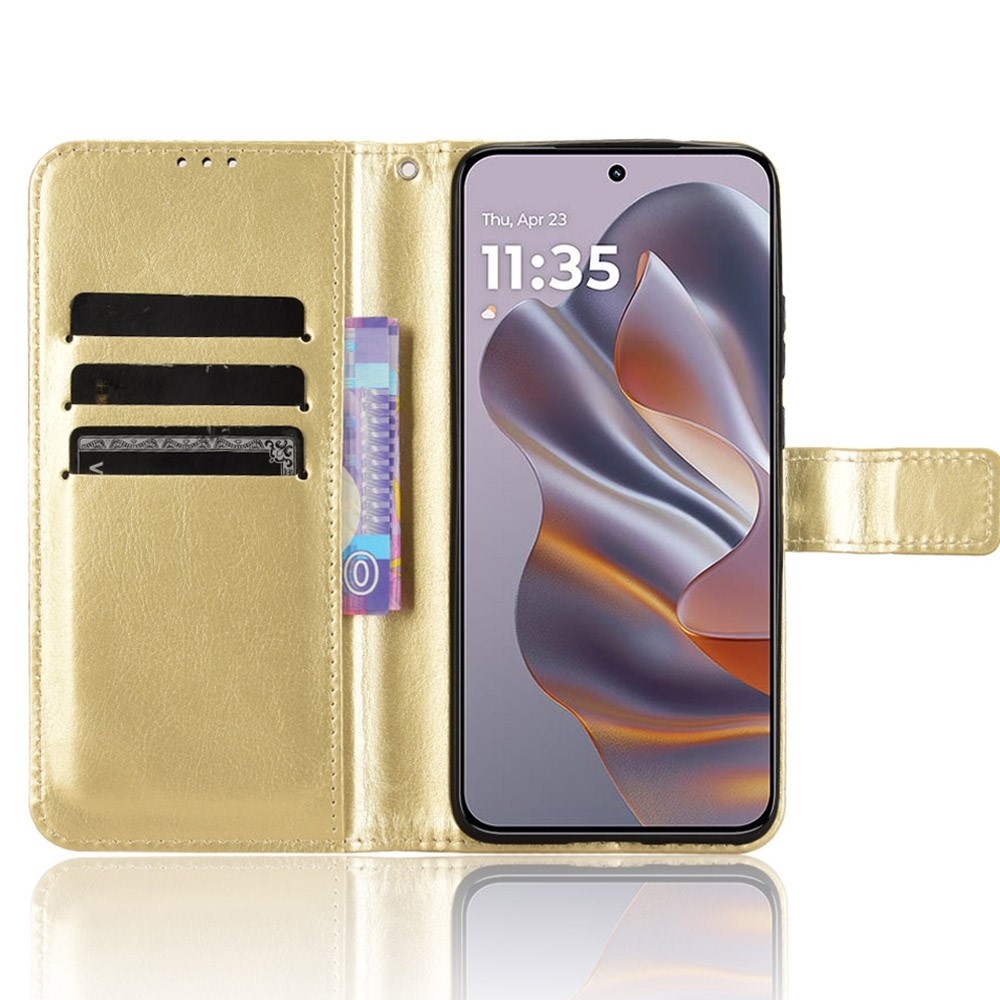 Őrült könyv tok Motorola Edge 60 Neo 5G/50 Neo 5G - arany színű