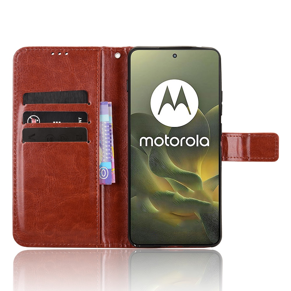 Őrült könyvtáska a Motorola Edge 70 5G-hez - barna színű