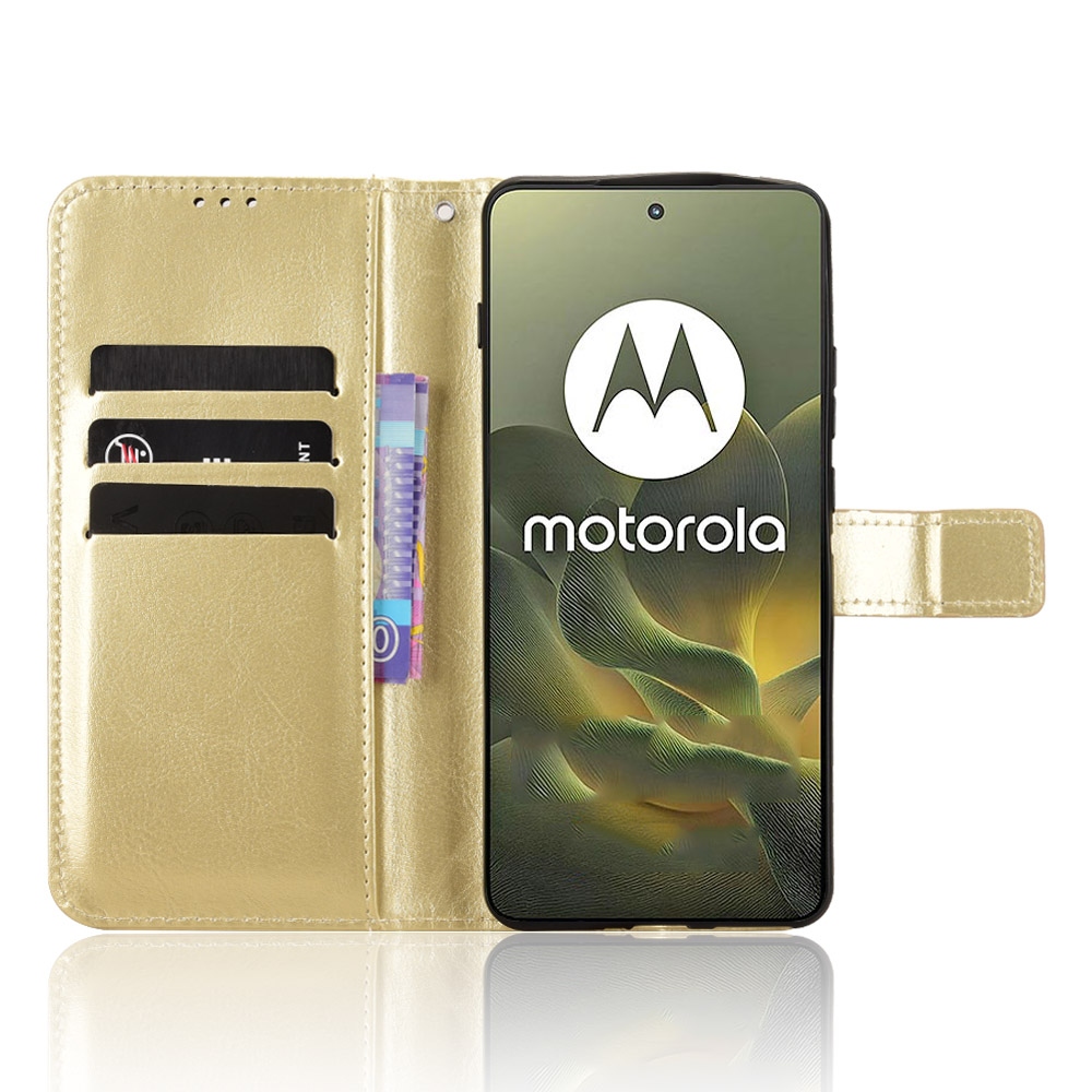 Őrült könyv tok a Motorola Edge 70 5G-hez - arany színben
