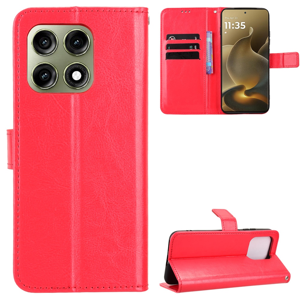 Crazy könyvformájú tok a Motorola Edge 70 Pro 5G-hez – piros