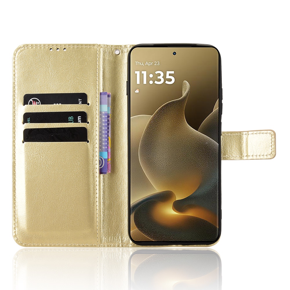 Crazy könyvformájú tok a Motorola Edge 70 Pro 5G-hez – arany színű