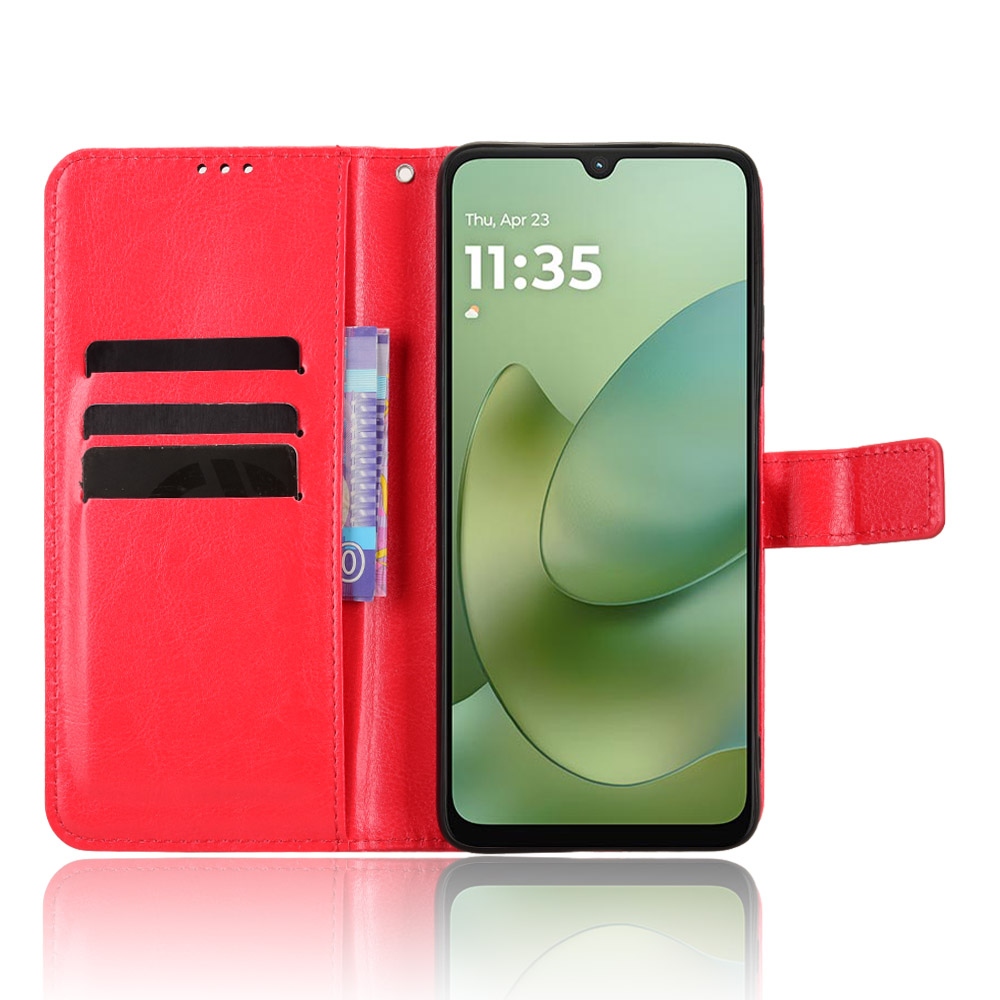 Őrült könyv tok Motorola Moto G06/G06 Power készülékhez - piros