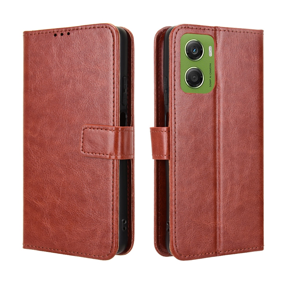 Őrült könyv tok Motorola Moto G06/G06 Power készülékhez - barna színben