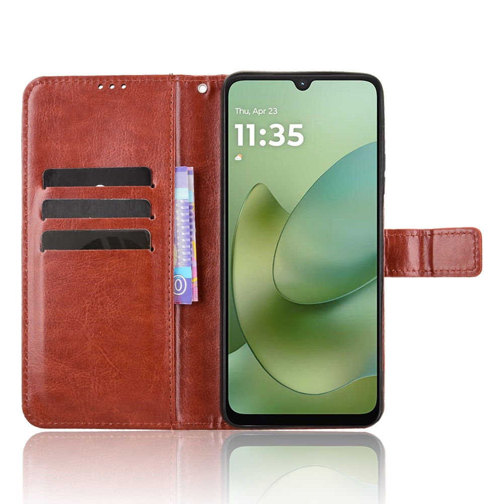 Őrült könyv tok Motorola Moto G06/G06 Power készülékhez - barna színben