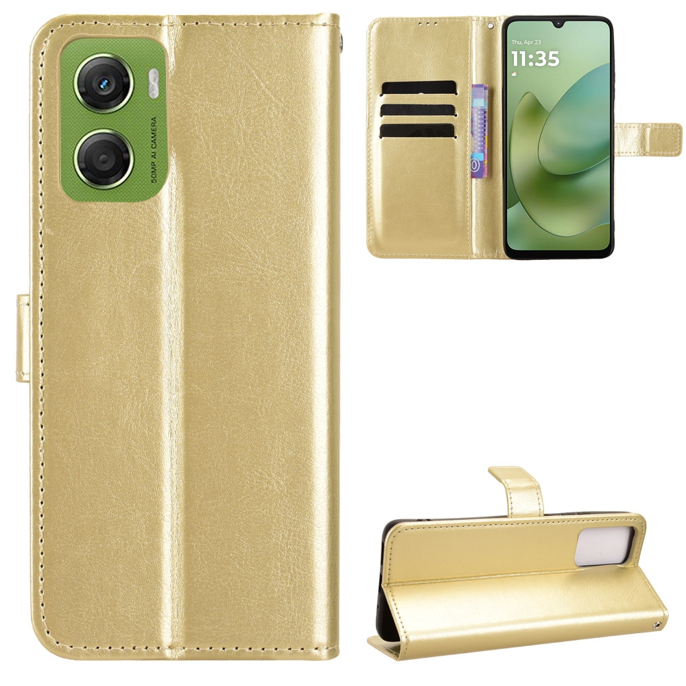 Őrült könyv tok Motorola Moto G06/G06 Power készülékhez - arany színben