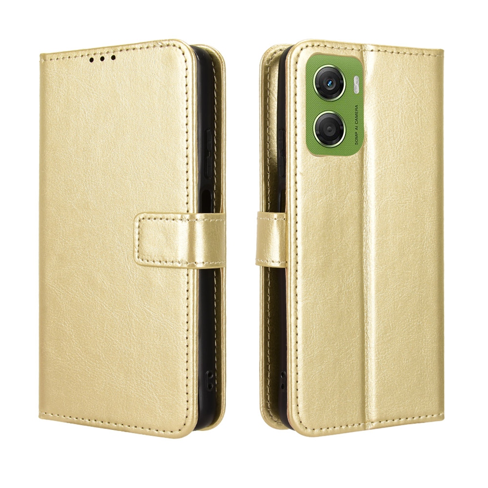 Őrült könyv tok Motorola Moto G06/G06 Power készülékhez - arany színben