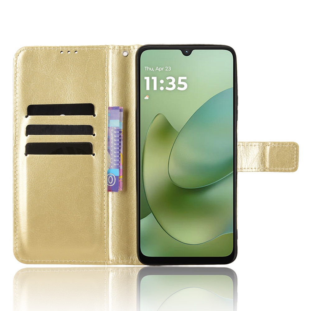 Őrült könyv tok Motorola Moto G06/G06 Power készülékhez - arany színben
