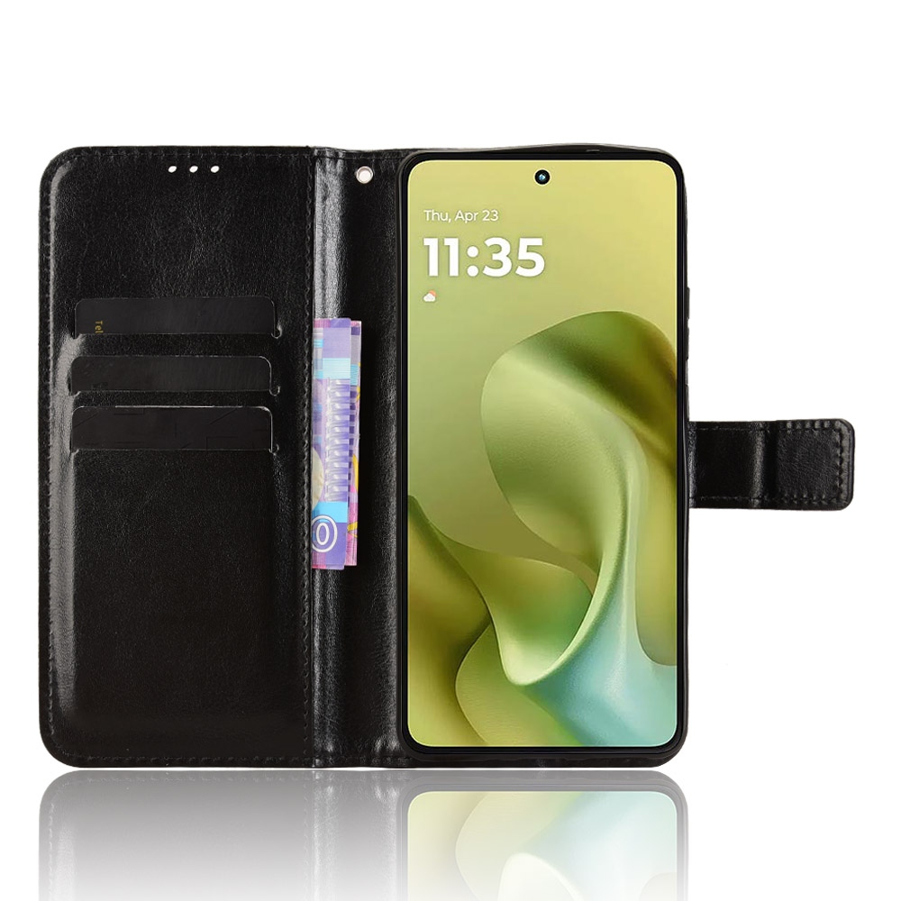 Crazy könyvformájú tok a Motorola Moto G86 5G-hez – fekete