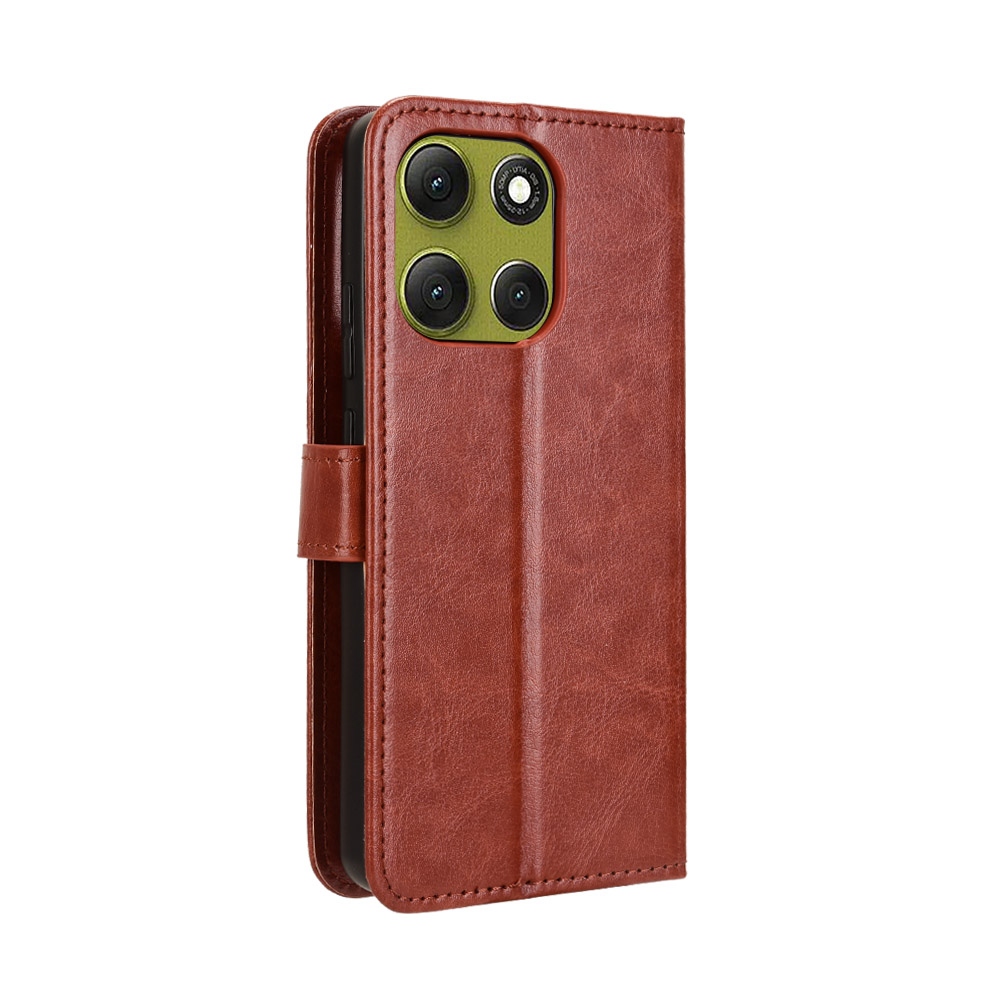 Crazy könyvformájú tok a Motorola Moto G86 5G-hez – barna