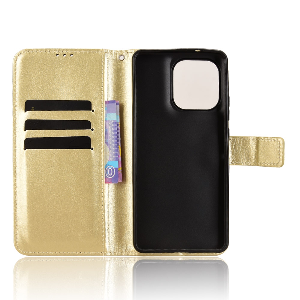 Crazy könyvformájú tok a Motorola Moto G86 5G-hez – arany
