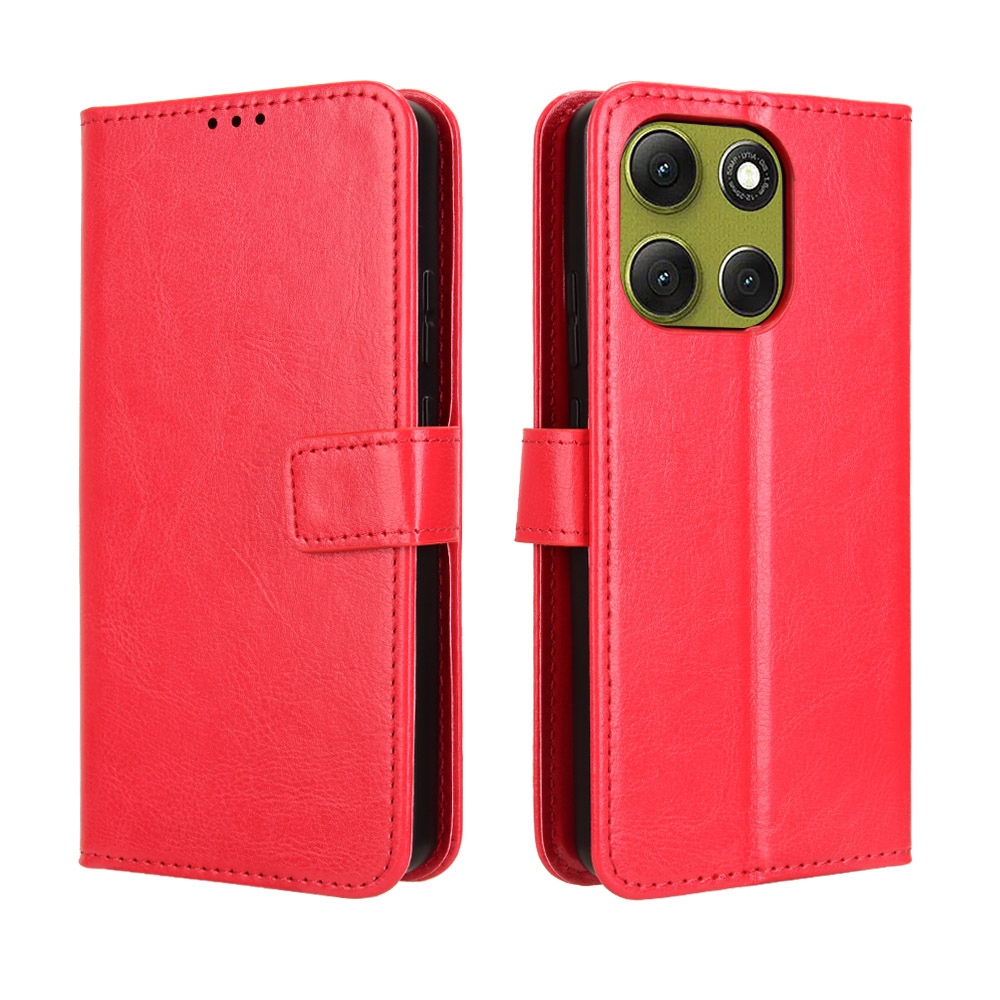 Crazy könyvformájú tok a Motorola Moto G86 Power 5G-hez – piros