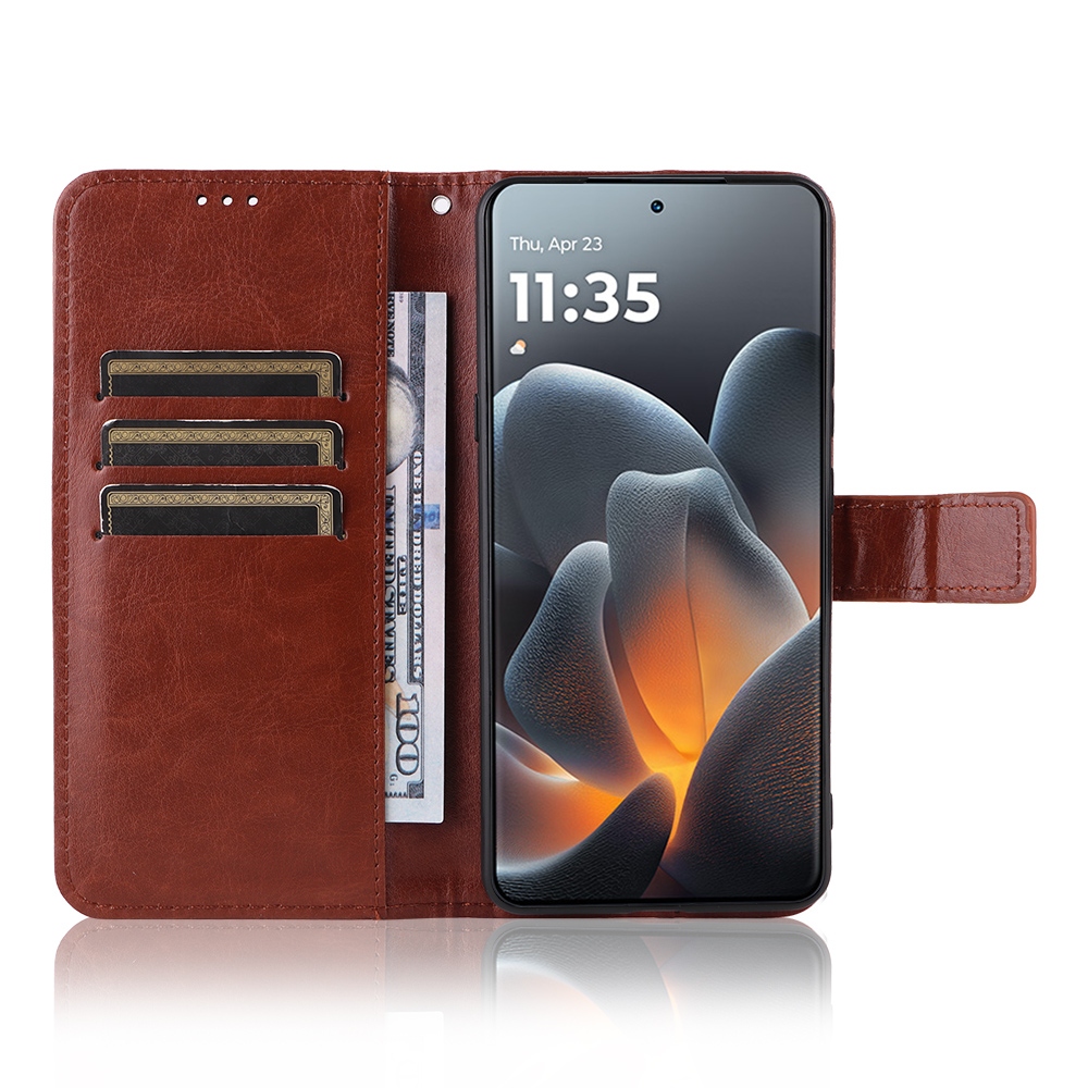 Őrült könyvtáska a Motorola Signature 5G-hez - barna színű