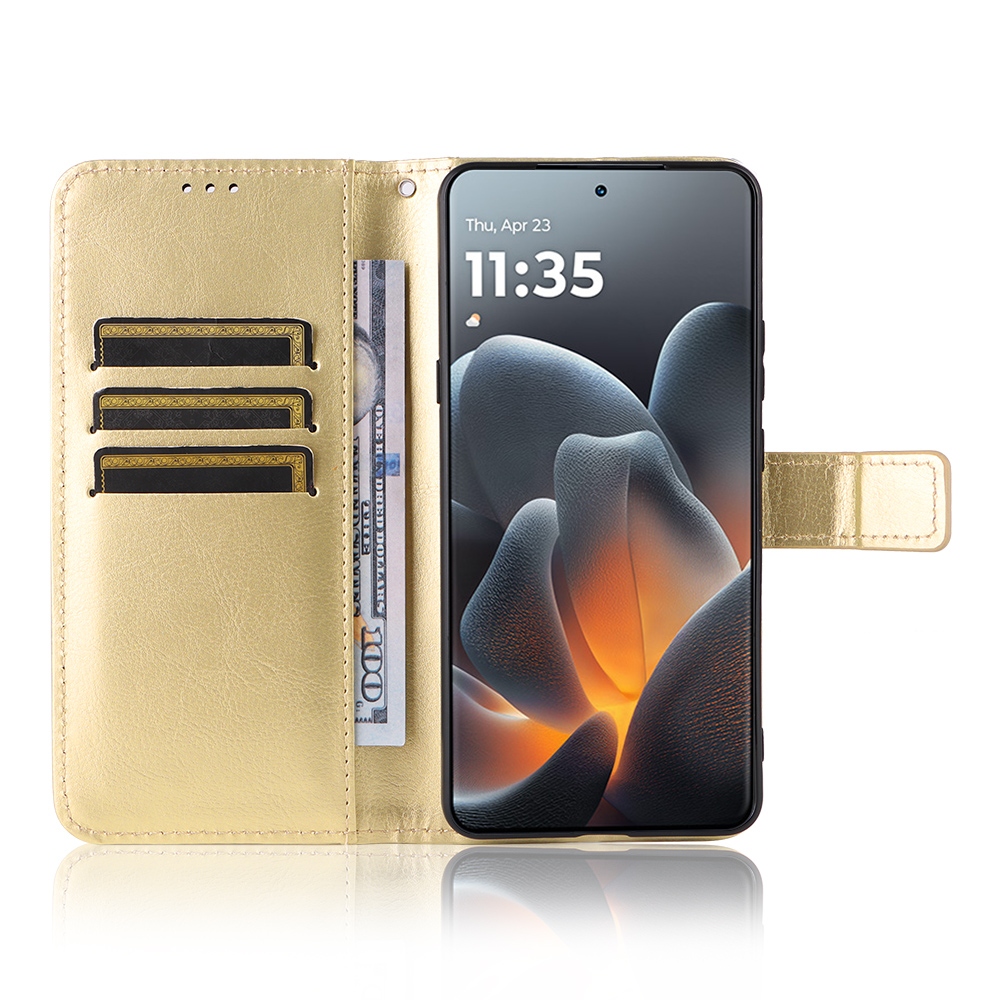 Őrült könyvtáska a Motorola Signature 5G-hez - arany színben