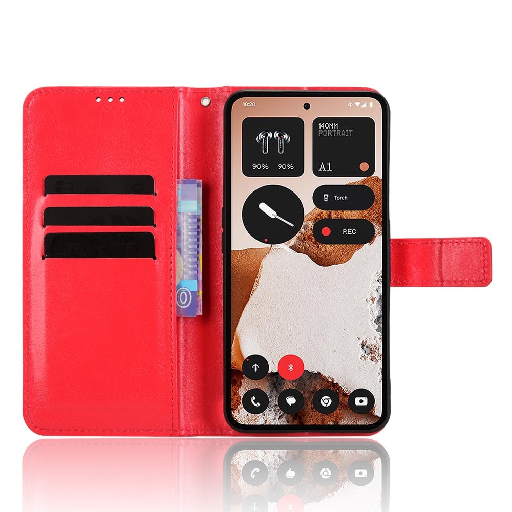 Őrült könyvtáska a Nothing CMF Phone 2 Pro készülékhez - piros színű