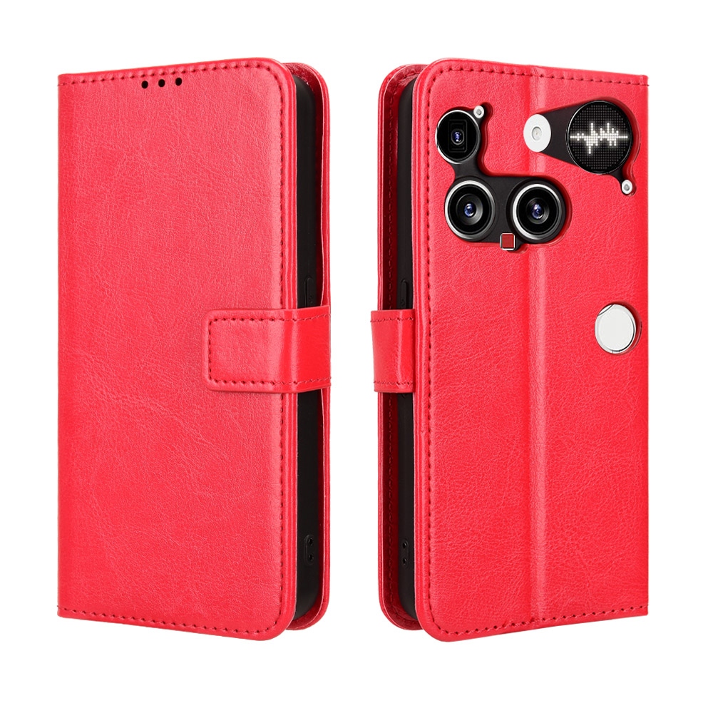 Őrült könyvtáska a Nothing Phone (3) 5G telefonhoz - piros