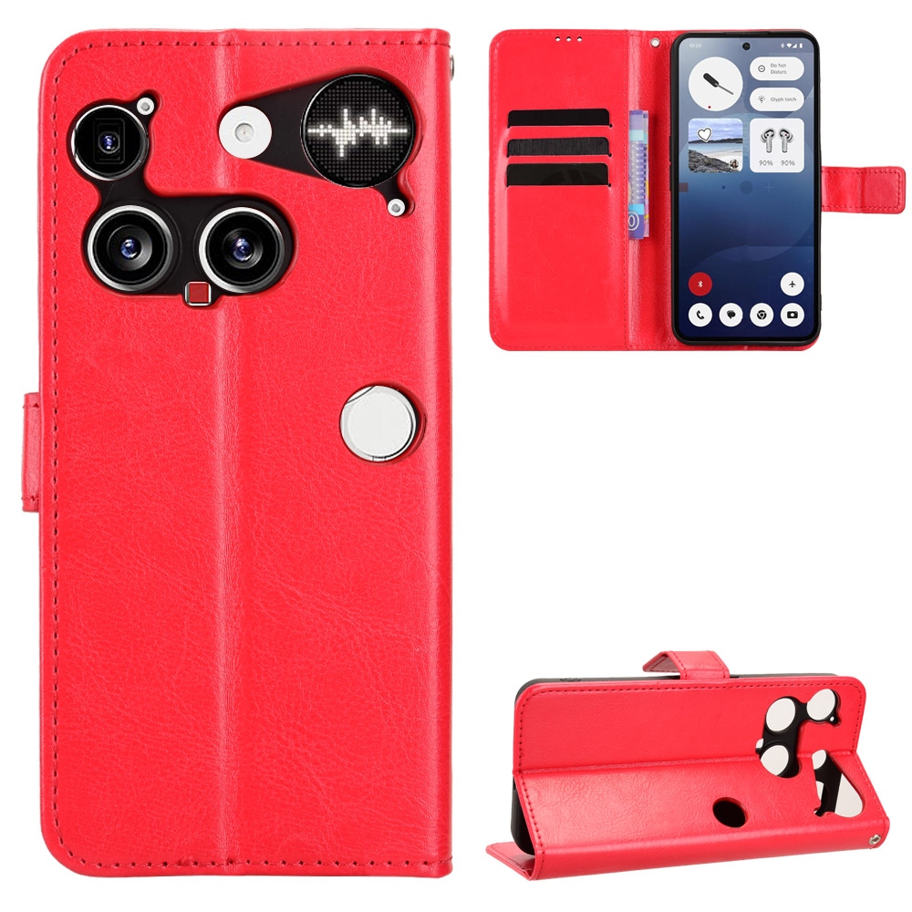 Őrült könyvtáska a Nothing Phone (3) 5G telefonhoz - piros