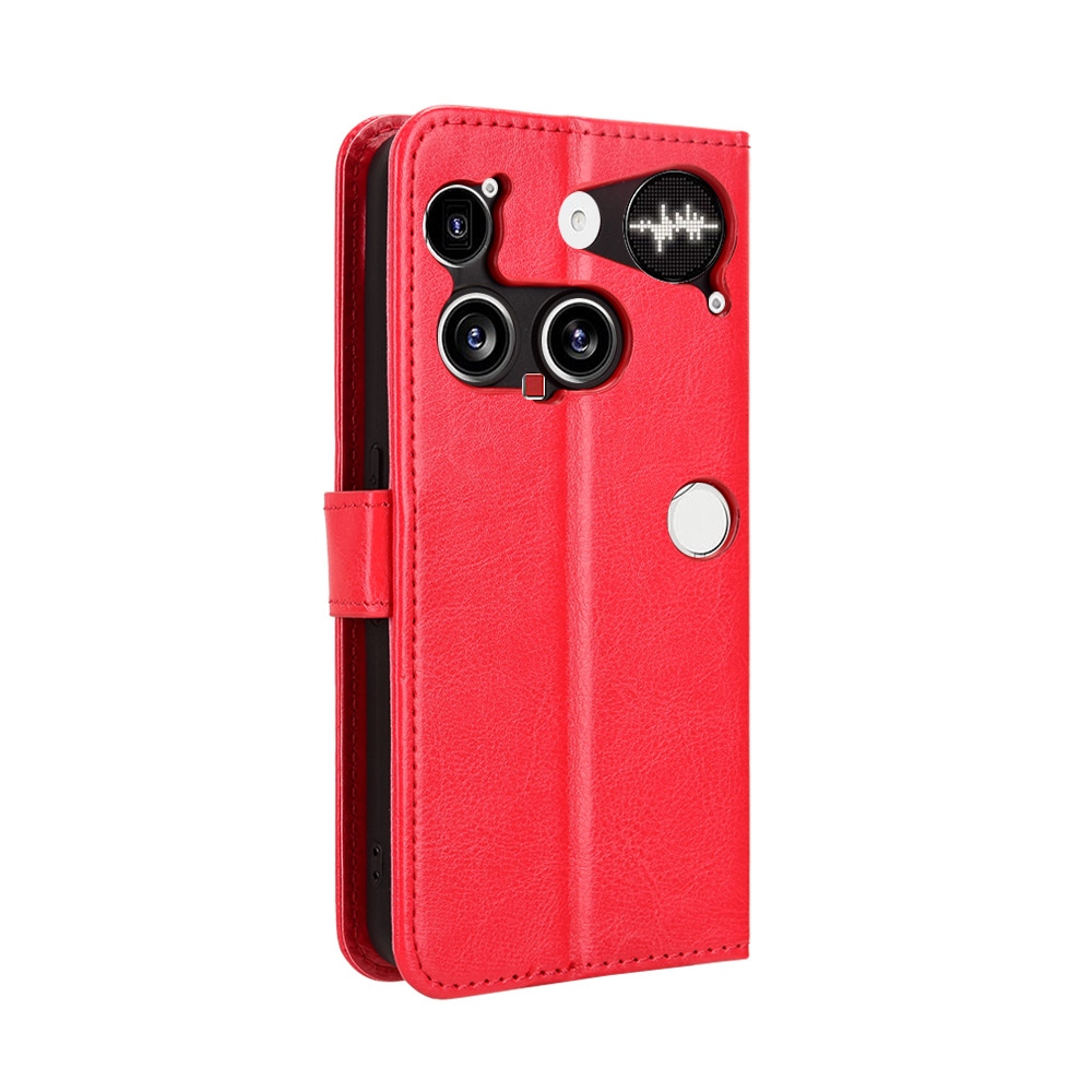 Őrült könyvtáska a Nothing Phone (3) 5G telefonhoz - piros