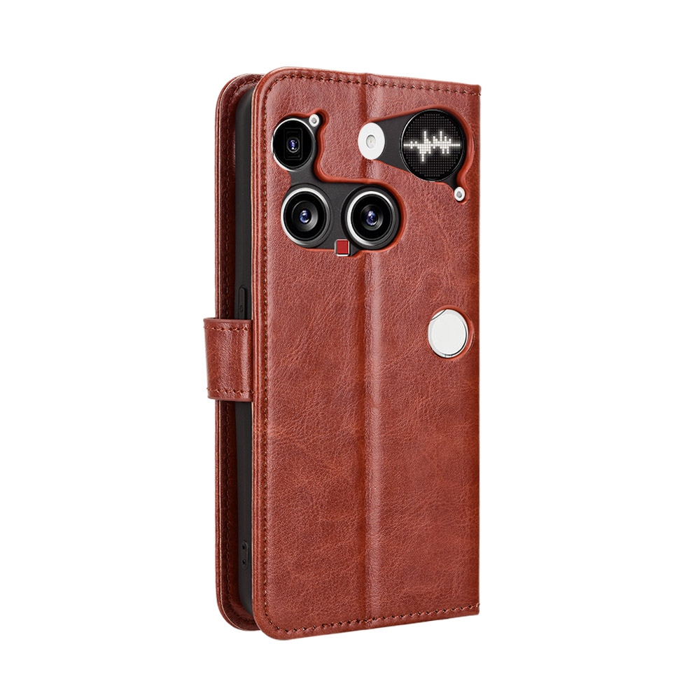 Őrült könyvtáska a Nothing Phone (3) 5G telefonhoz - barna