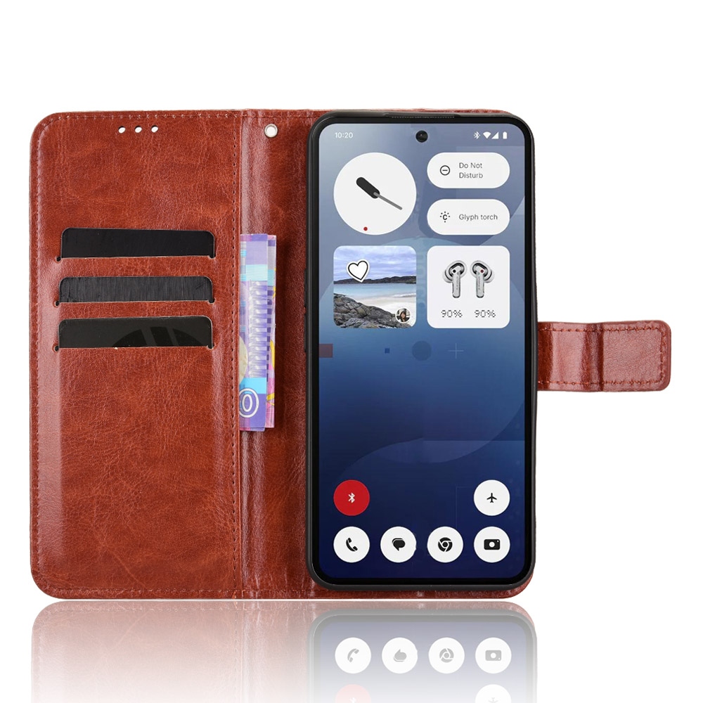 Őrült könyvtáska a Nothing Phone (3) 5G telefonhoz - barna