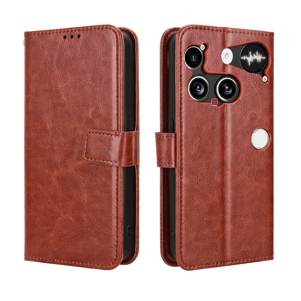 Őrült könyvtáska a Nothing Phone (3) 5G telefonhoz - barna