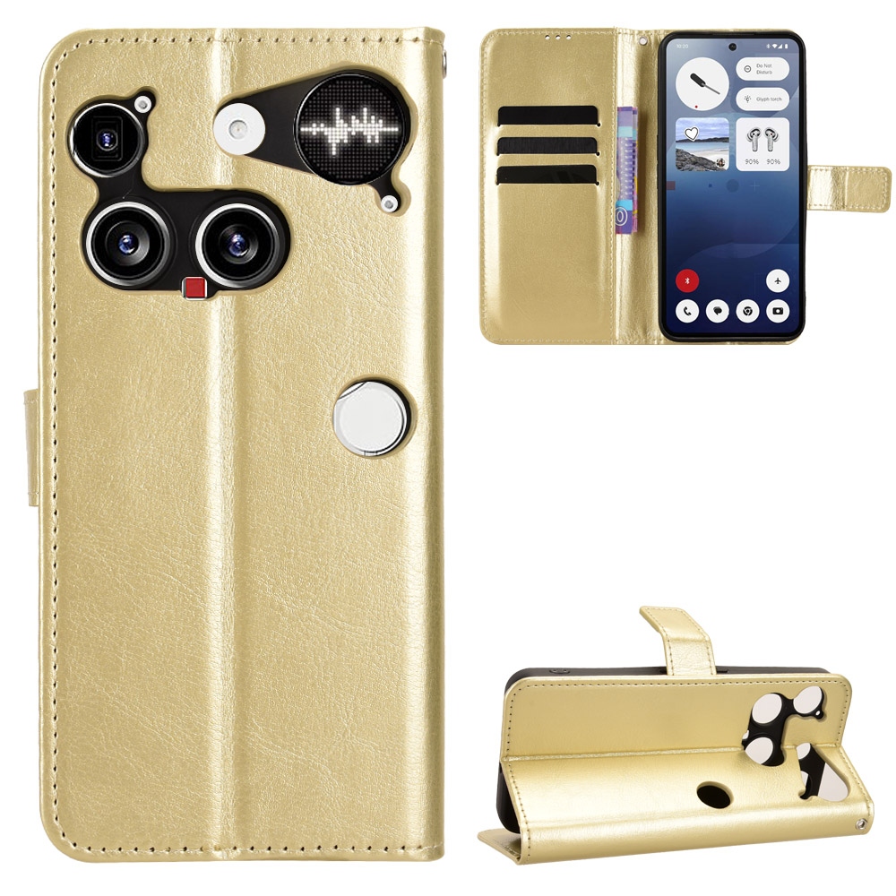 Őrült könyvtáska a Nothing Phone (3) 5G telefonhoz - arany színben