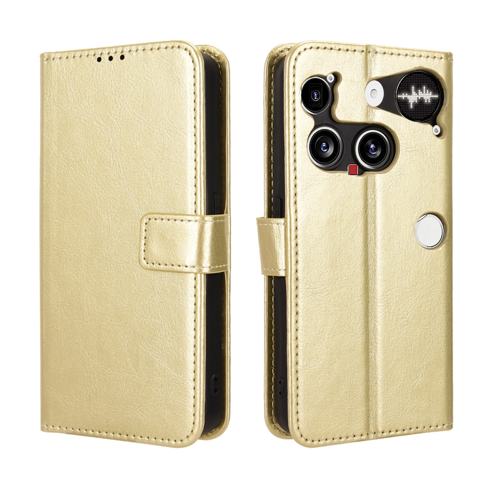 Őrült könyvtáska a Nothing Phone (3) 5G telefonhoz - arany színben