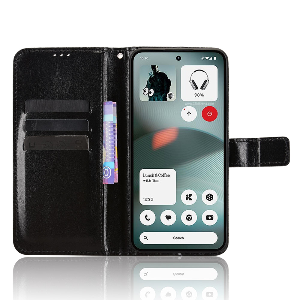 Őrült könyvtáska a Nothing Phone (3a) Lite 5G készülékhez - fekete